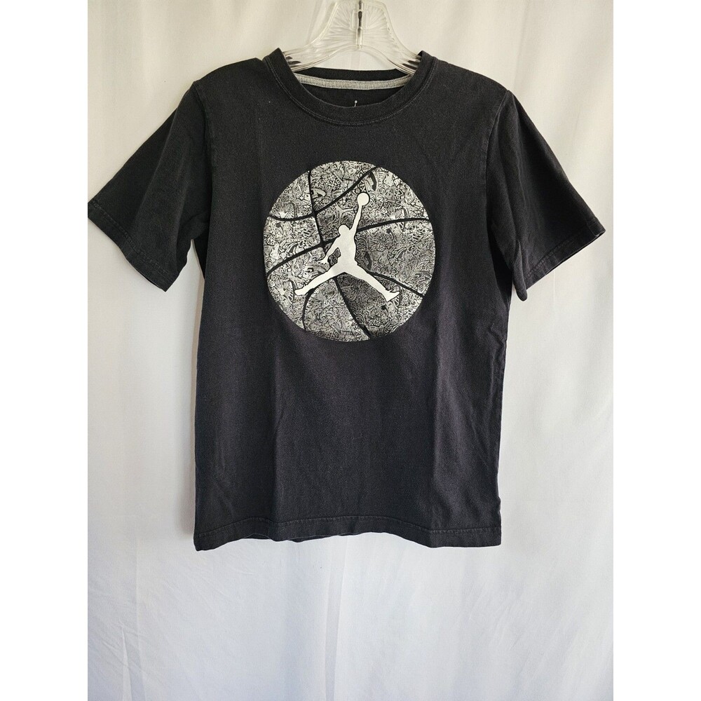 Air Jordan T-Shirt Boys Black Short Sleeve Tee Size Large